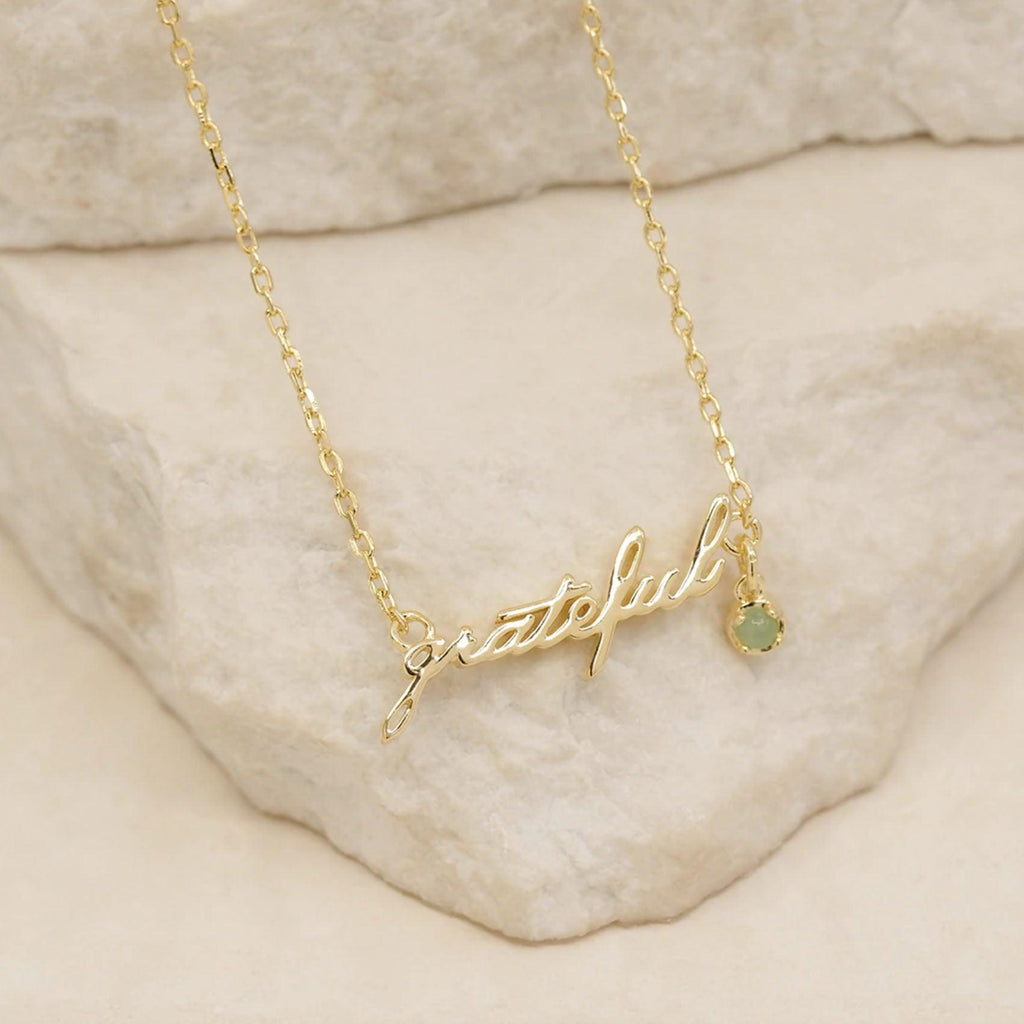 By Charlotte  Gold Grateful Necklace available at Rose St Trading Co