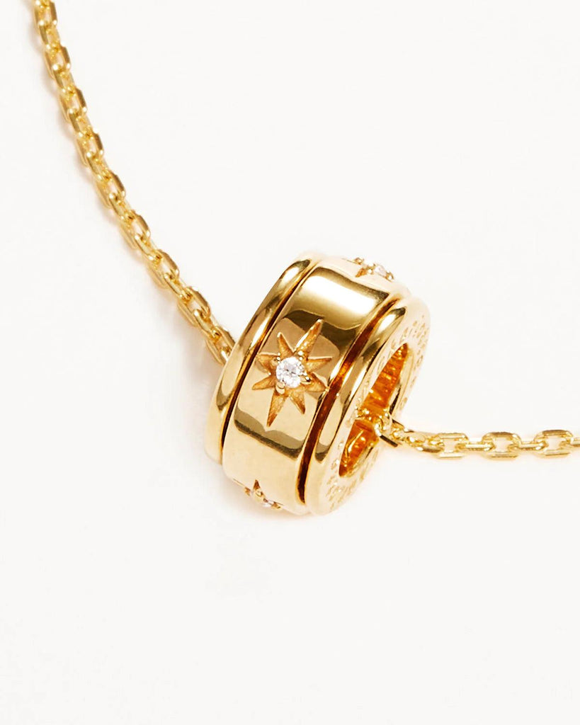 Gold I Am Loved Spinning Meditation Necklace - Rose St Trading Co