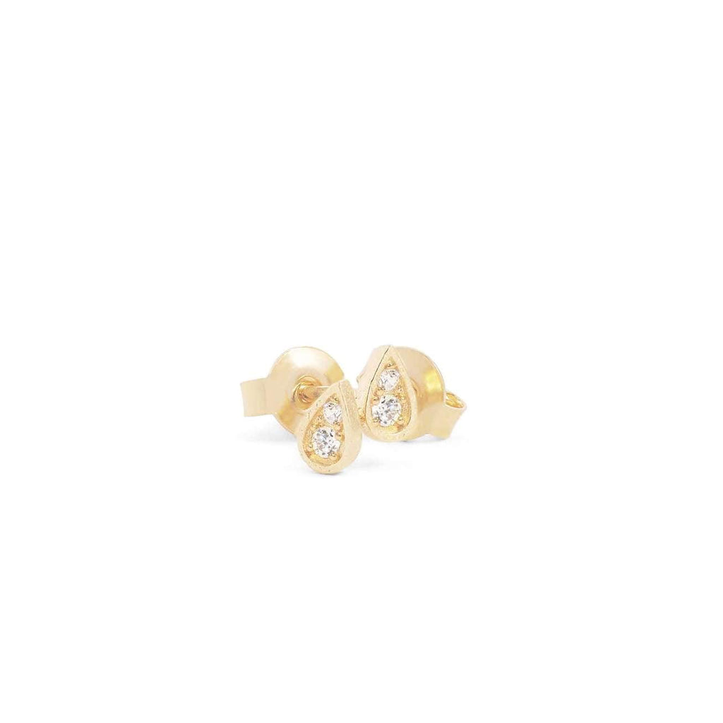 By Charlotte  Gold Illuminate Stud Earrings available at Rose St Trading Co
