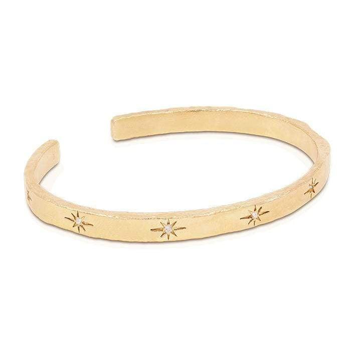 By Charlotte  Gold Stardust Cuff available at Rose St Trading Co