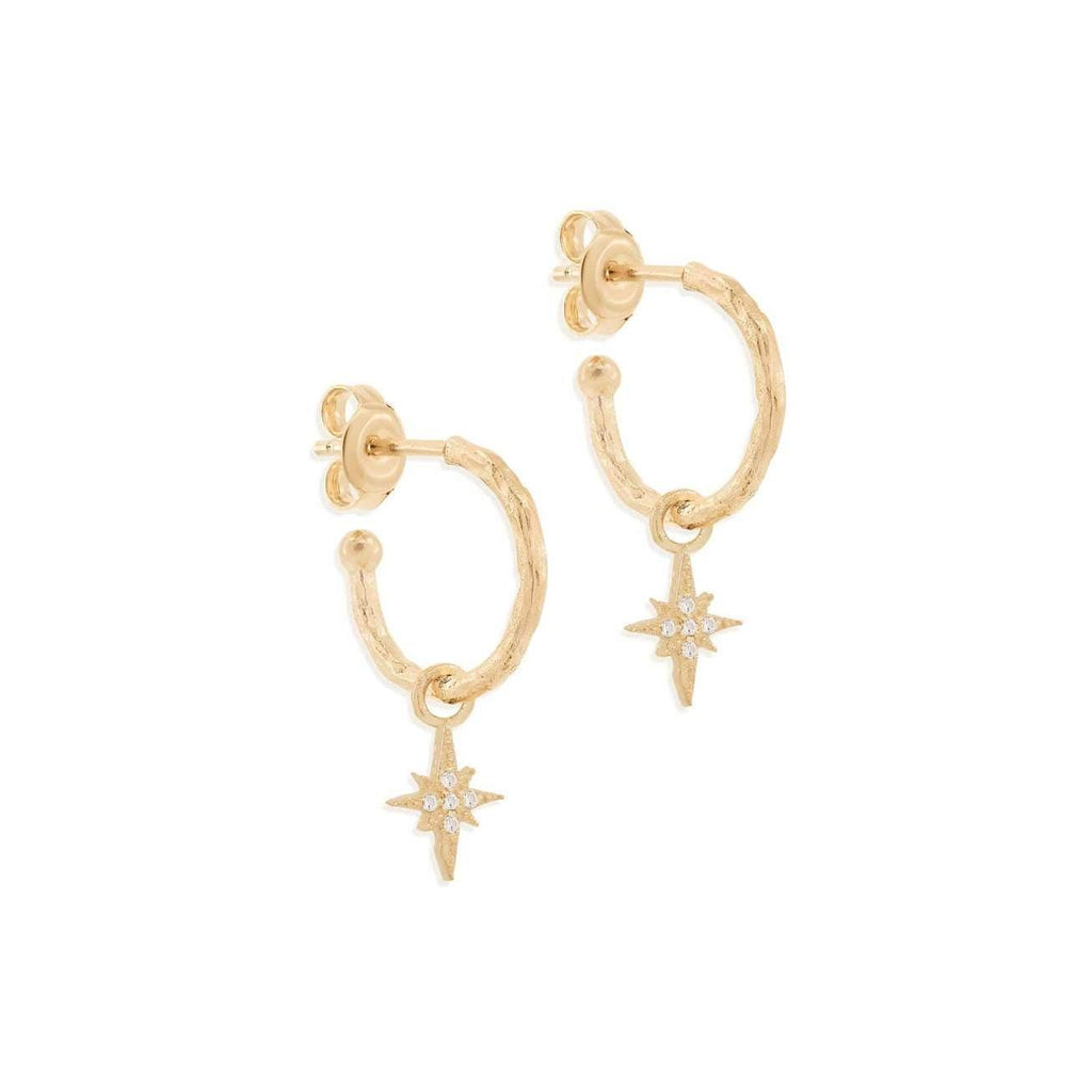 By Charlotte  Gold Starlight Hoops available at Rose St Trading Co