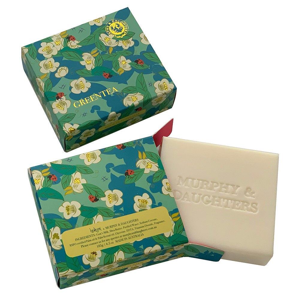 Murphy & Daughters  Green Tea Hokum Soap available at Rose St Trading Co