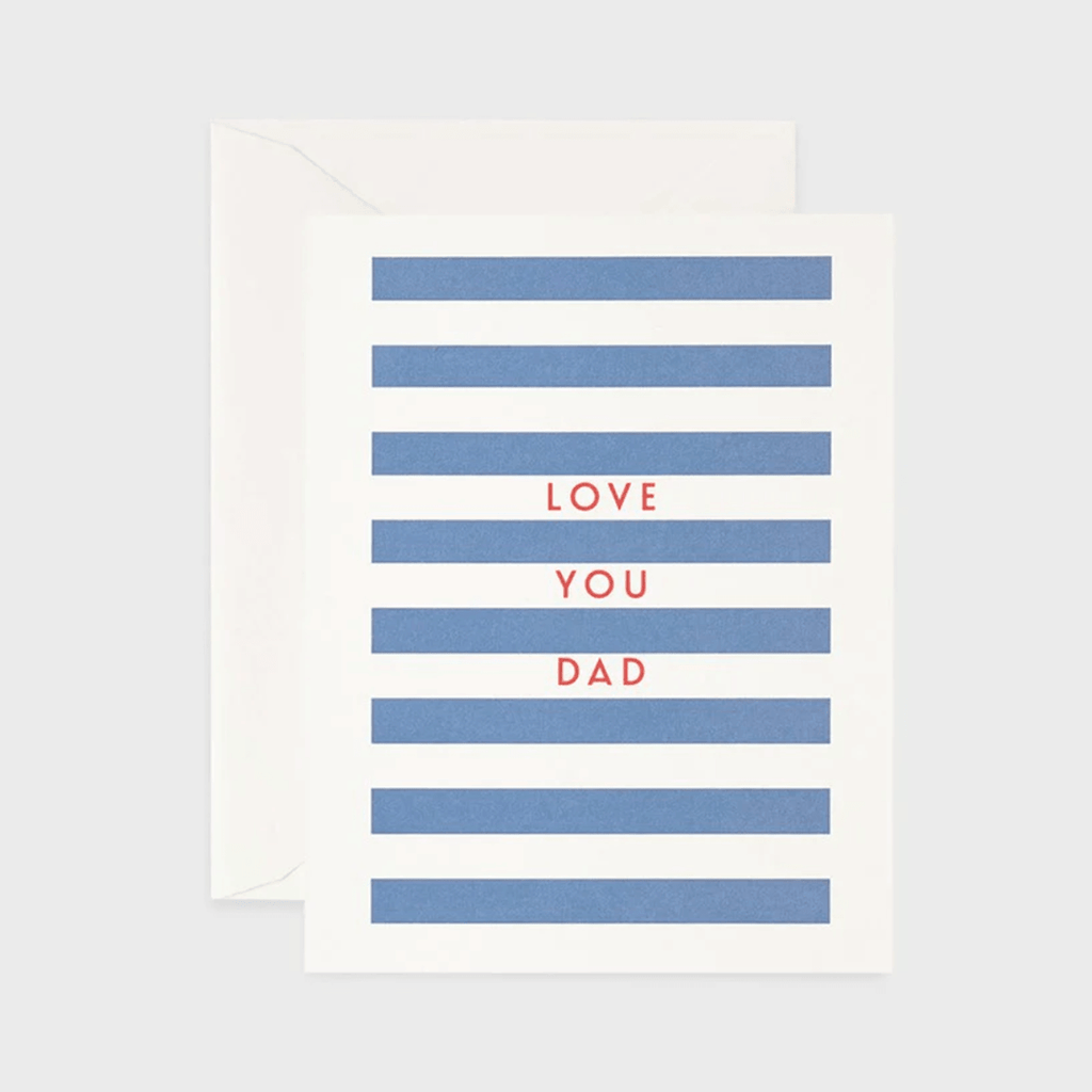 Father Rabbit  Greeting Card | Love You Dad Stripes available at Rose St Trading Co