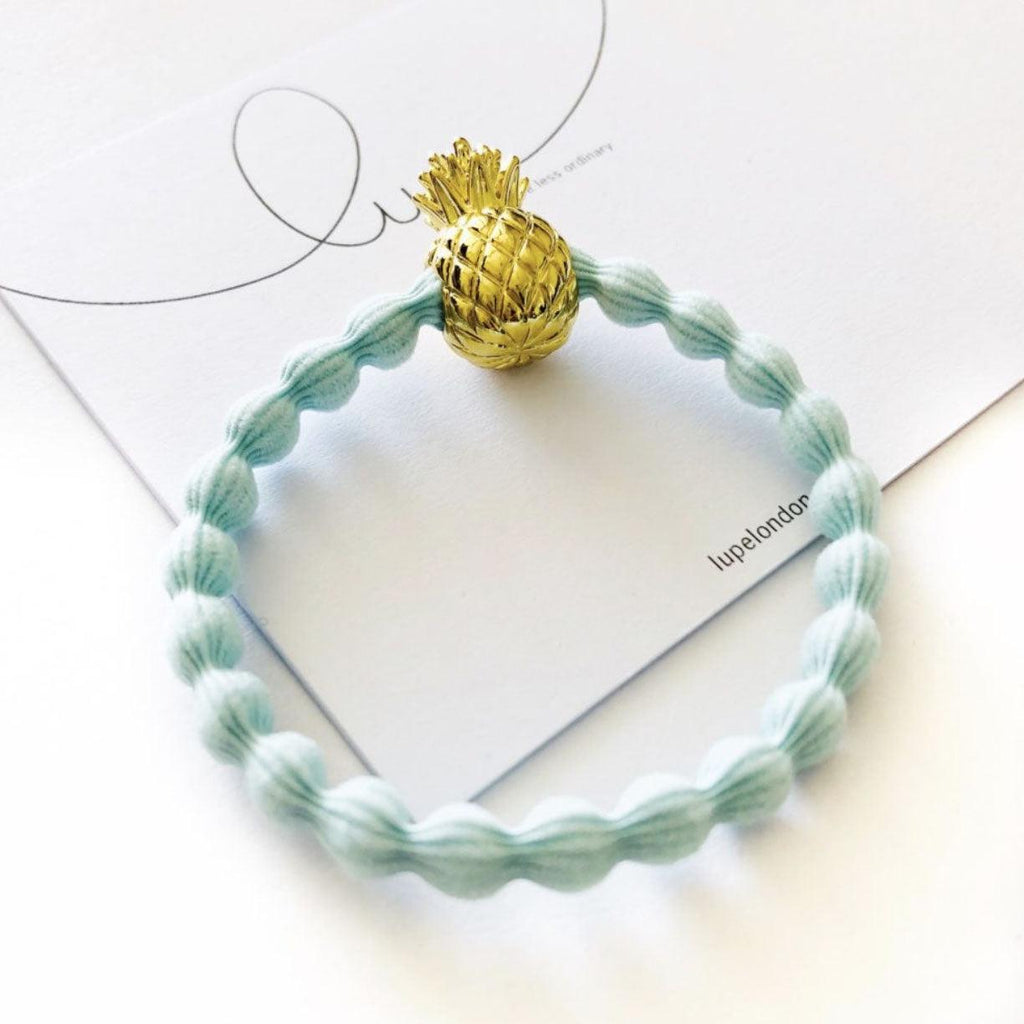 Lupe London  Hair Bracelet | Aqua Gold Pineapple available at Rose St Trading Co