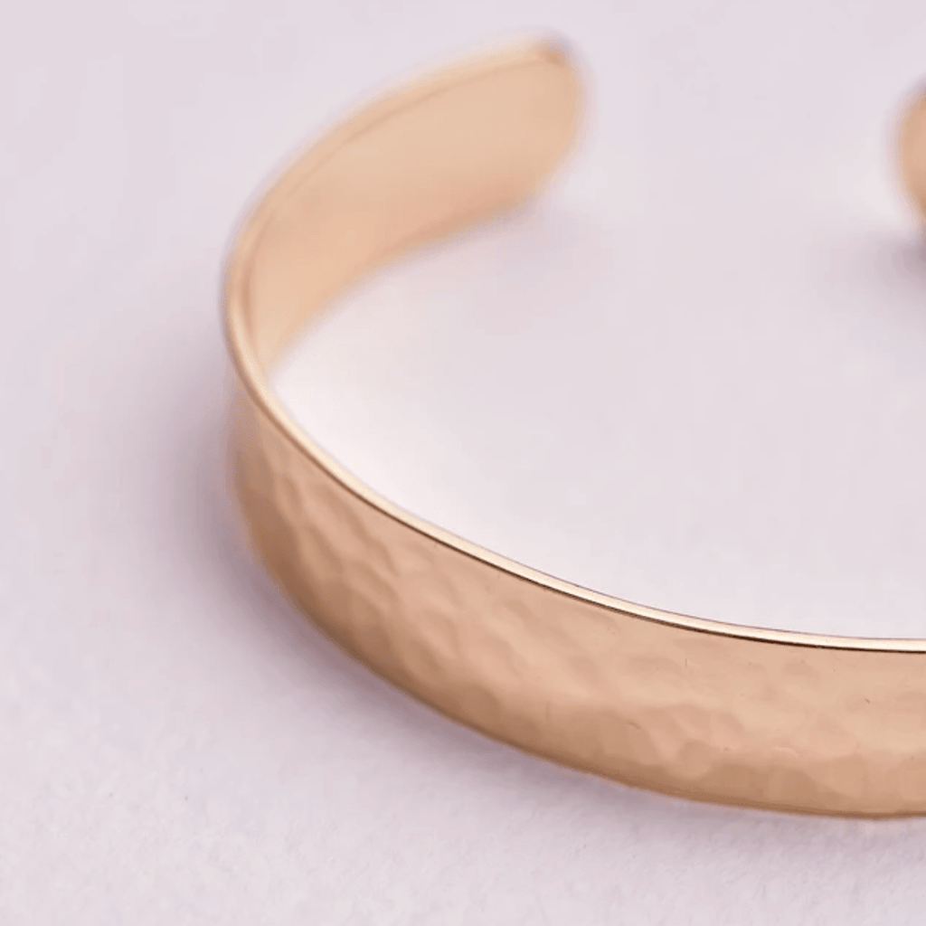 Zafino  Hammered Bangle | Gold available at Rose St Trading Co