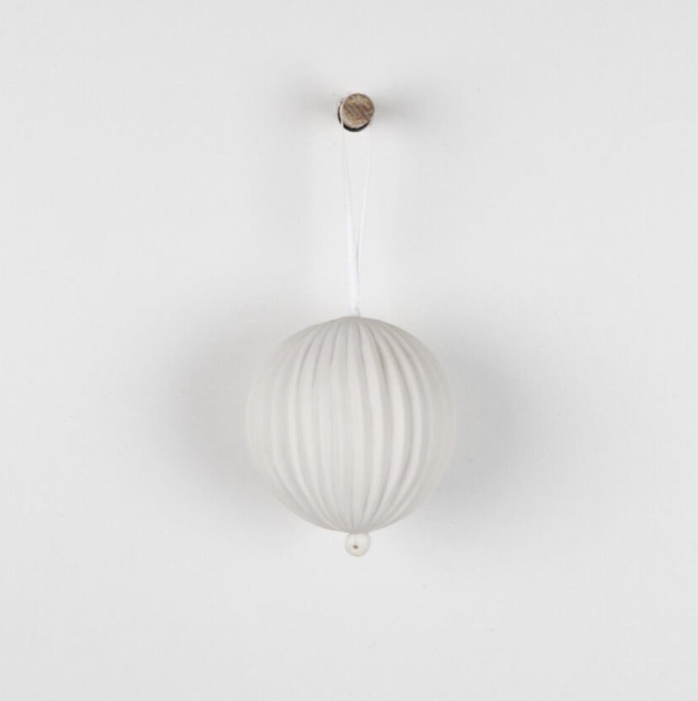 Hanging Porcelain Sphere | Chalk - Rose St Trading Co