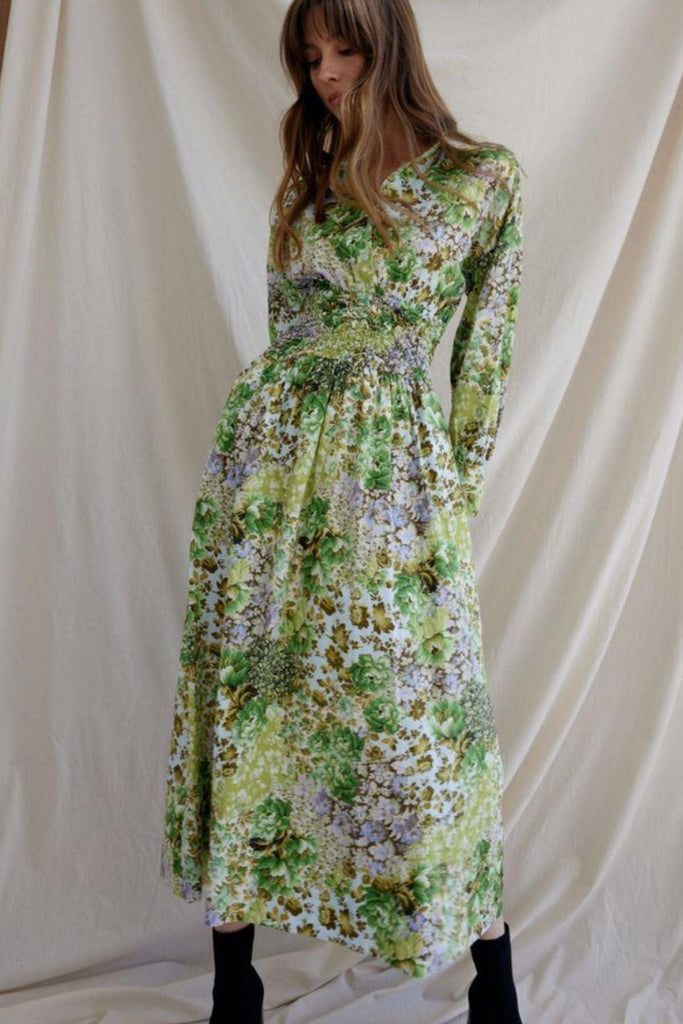 Hazel Dress | Floral Haze by Kinney in stock at Rose St Trading Co