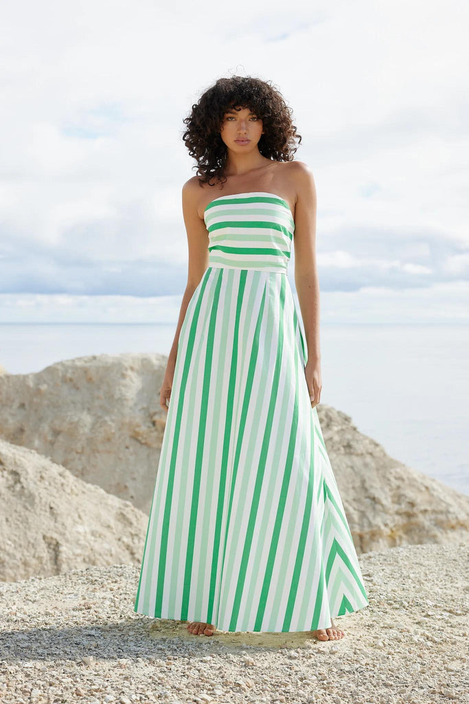 Hazel Dress | Midori Stripe - Rose St Trading Co