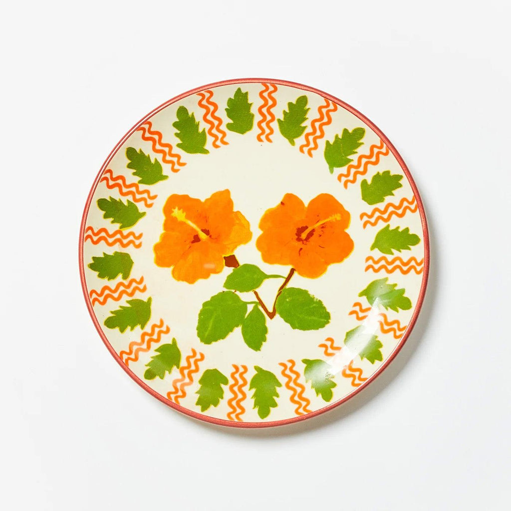 Hibiscus Red Plate - Rose St Trading Co