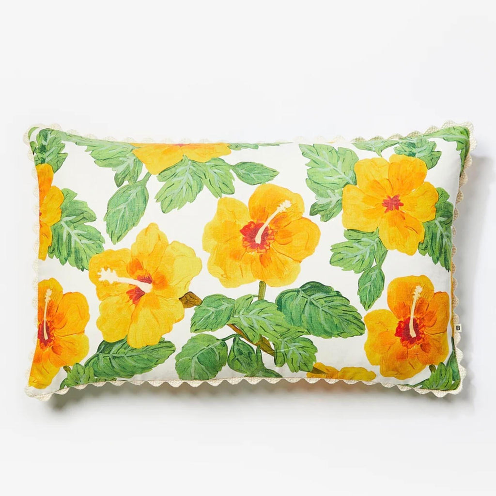 Hibiscus Yellow Cushion | 75cm x 45cm - Rose St Trading Co
