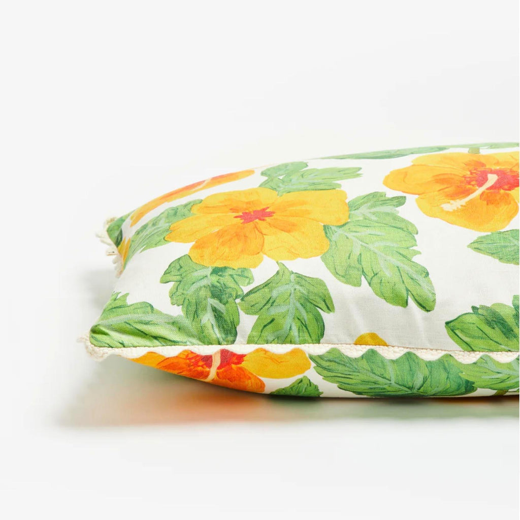 Hibiscus Yellow Cushion | 75cm x 45cm - Rose St Trading Co