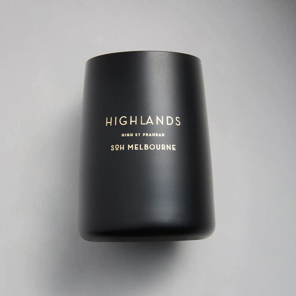 SOH  Highlands Candle | Black Matte Vessel available at Rose St Trading Co