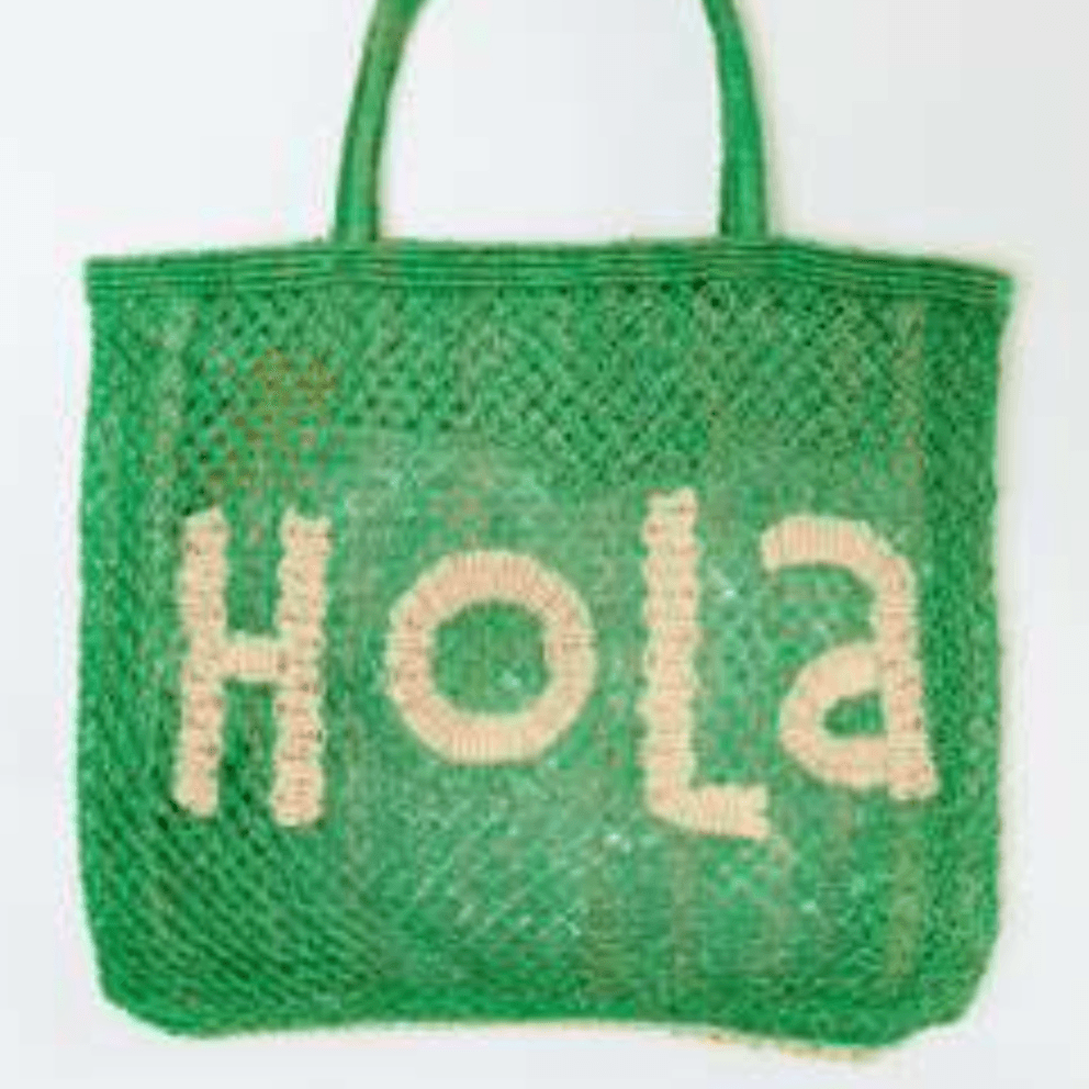 The Jacksons  HOLA Jute Bag | Green available at Rose St Trading Co