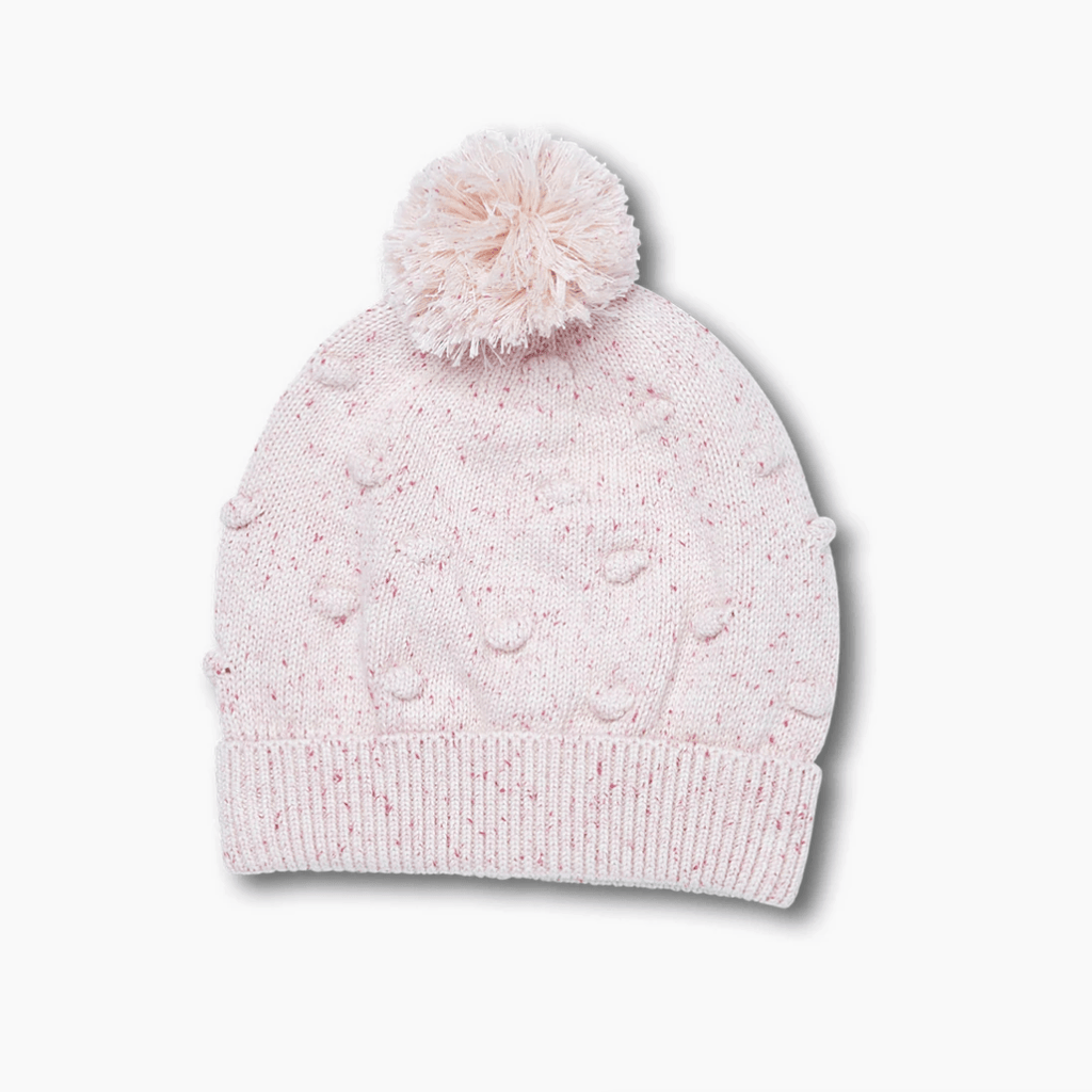 Walnut  Holland Popcorn Knit Beanie | Pink Speckle available at Rose St Trading Co