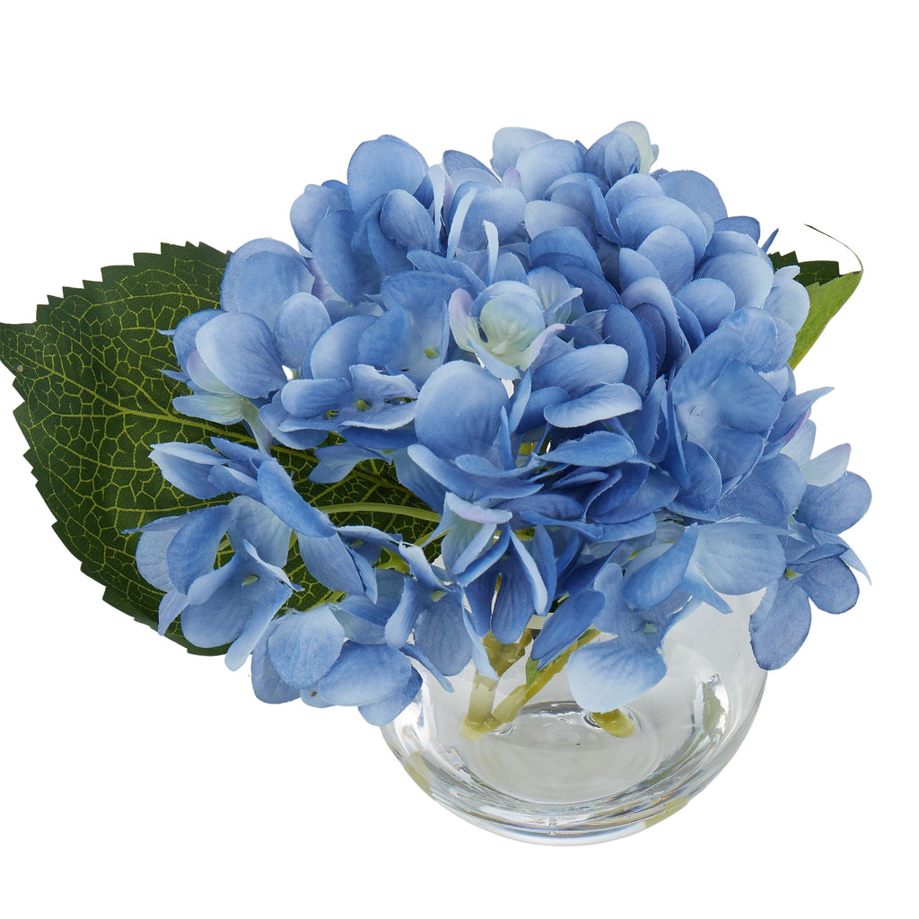 RSTC  Hydrangea Stem Blue | Sphere Vase 17cm available at Rose St Trading Co