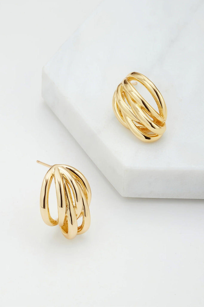Indie Earring | Gold by Zafino in stock at Rose St Trading Co
