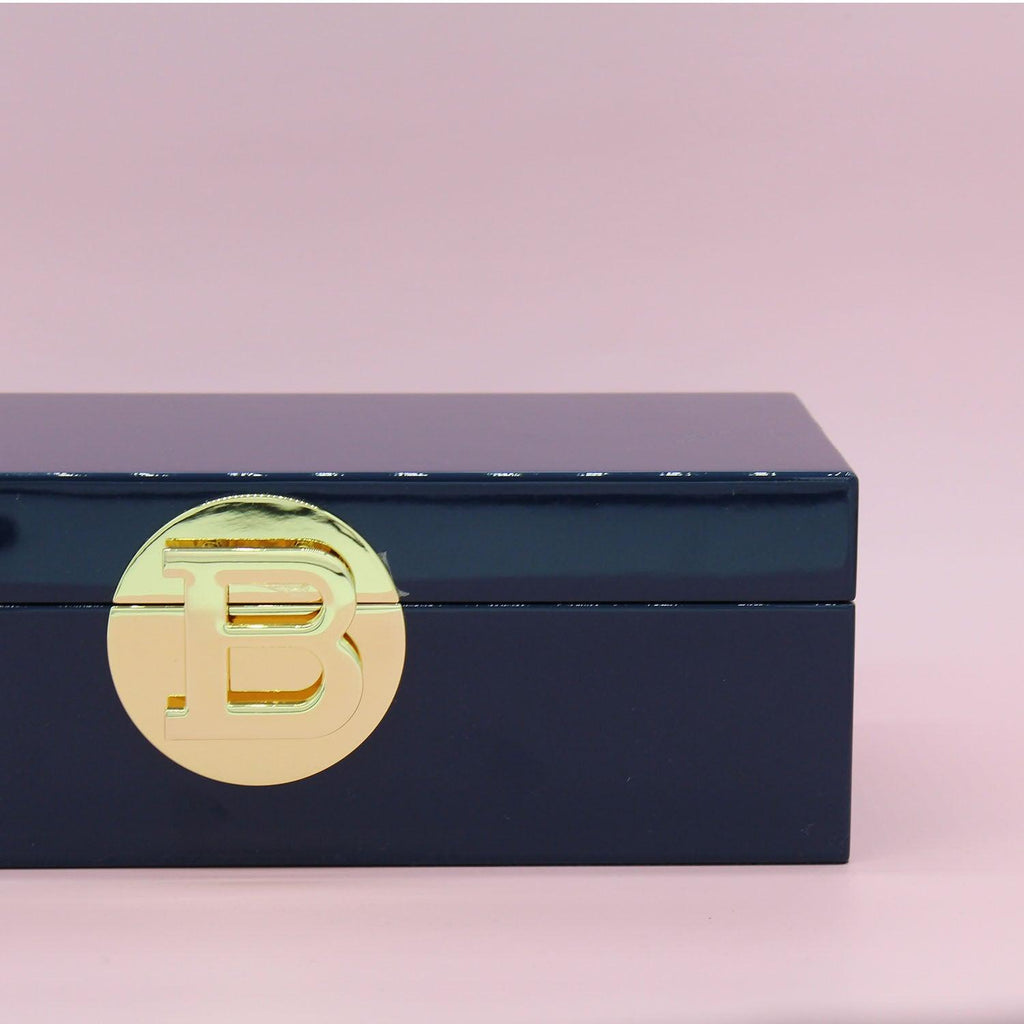 RSTC  Initial Jewellery Box | Navy available at Rose St Trading Co