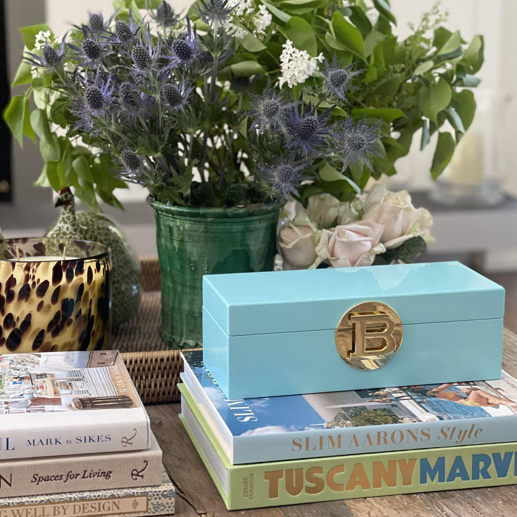 RSTC  Initial Jewellery Box | Turquoise available at Rose St Trading Co