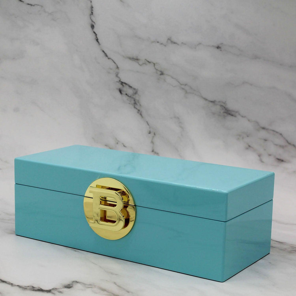 RSTC  Initial Jewellery Box | Turquoise available at Rose St Trading Co