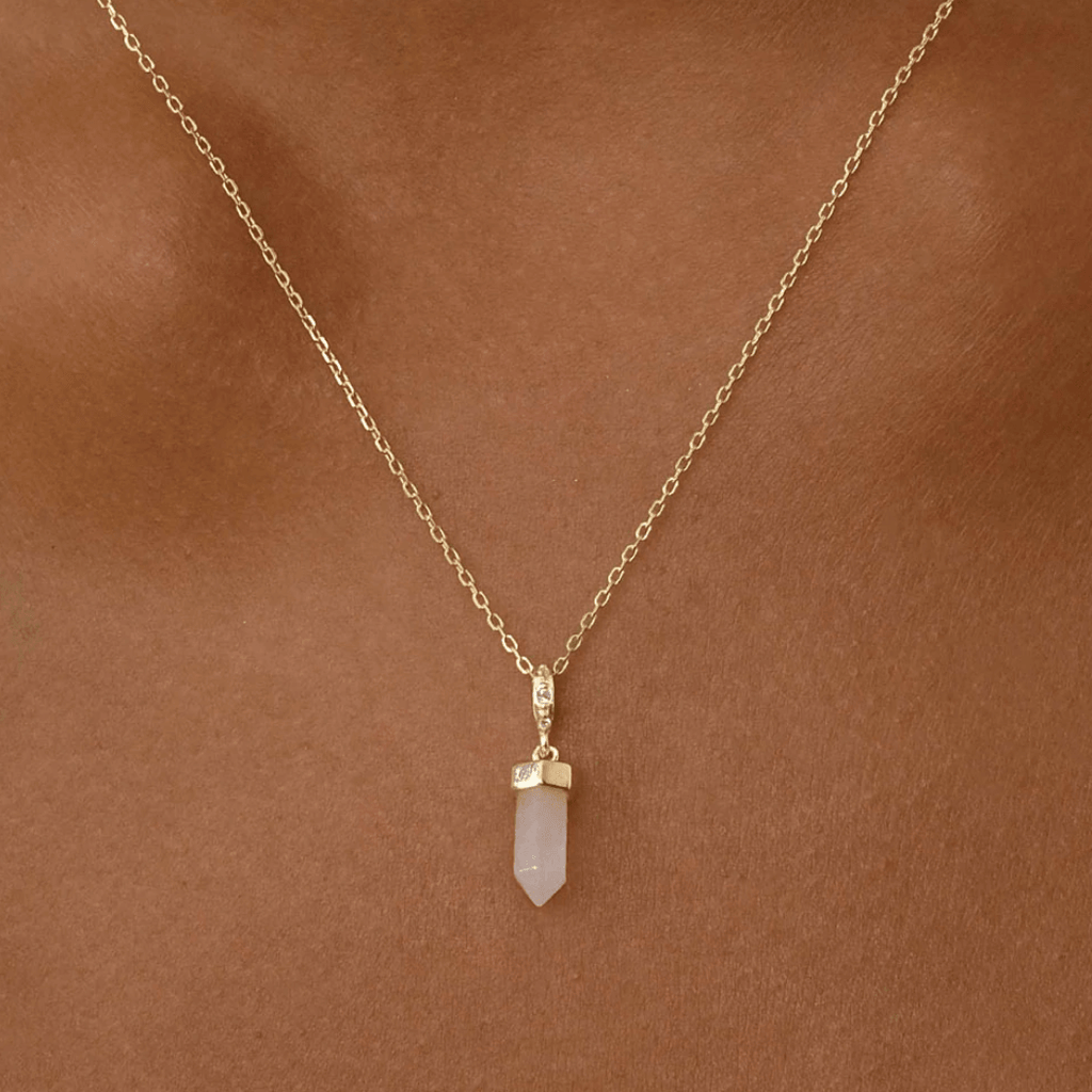 By Charlotte  Intention of Love Rose Quartz Pendant available at Rose St Trading Co