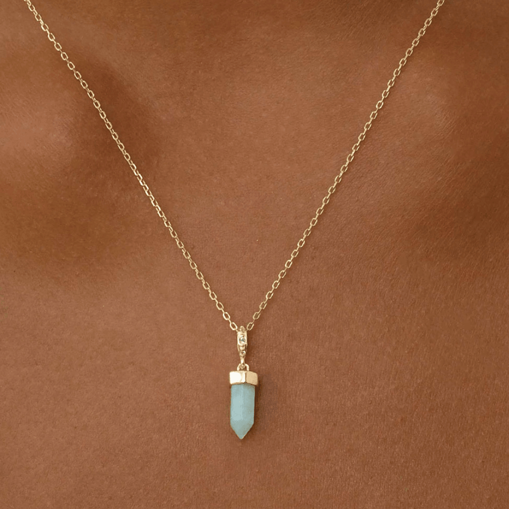 By Charlotte  Intention of Truth Amazonite Pendant available at Rose St Trading Co