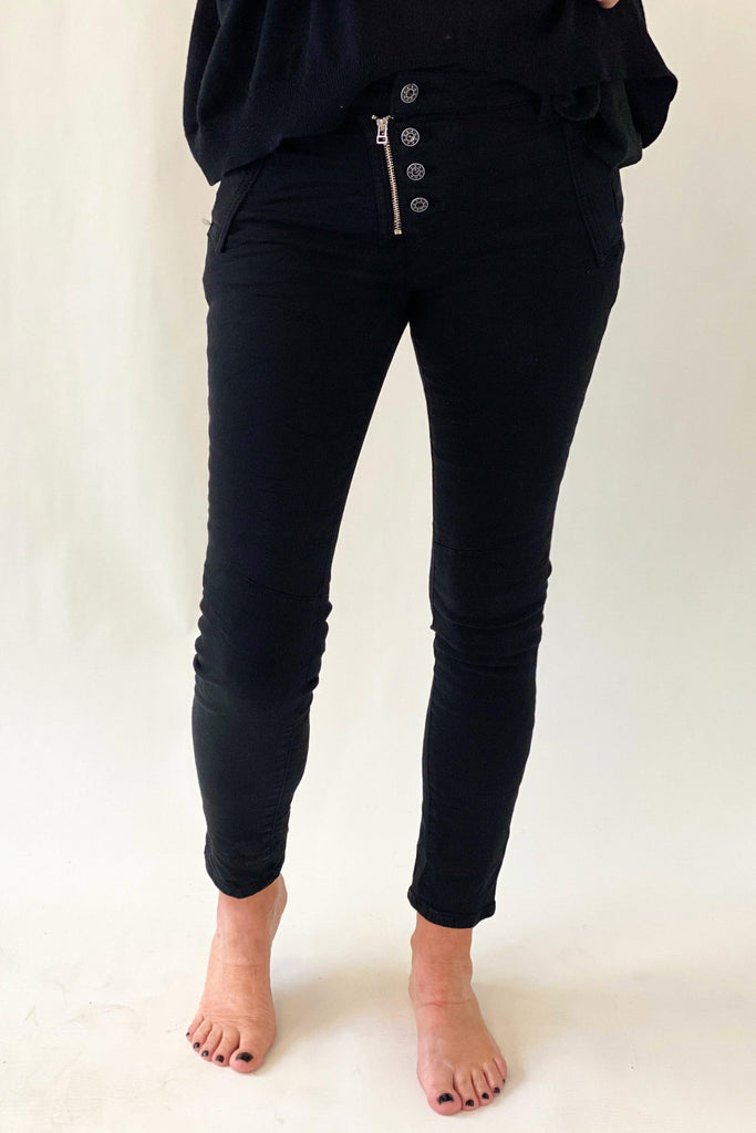 Italian Star  Italian Jeans - Black available at Rose St Trading Co
