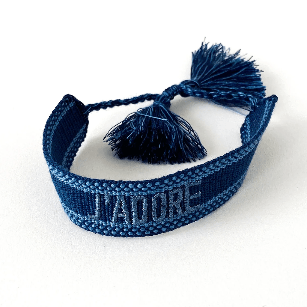 RSTC  J'ADORE Adjustable Bracelet | Navy/Denim Blue available at Rose St Trading Co