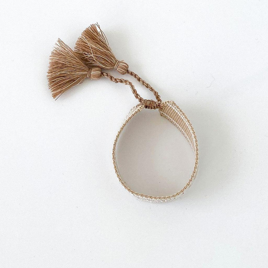 RSTC  J'ADORE Adjustable Bracelet | Taupe/Cream available at Rose St Trading Co