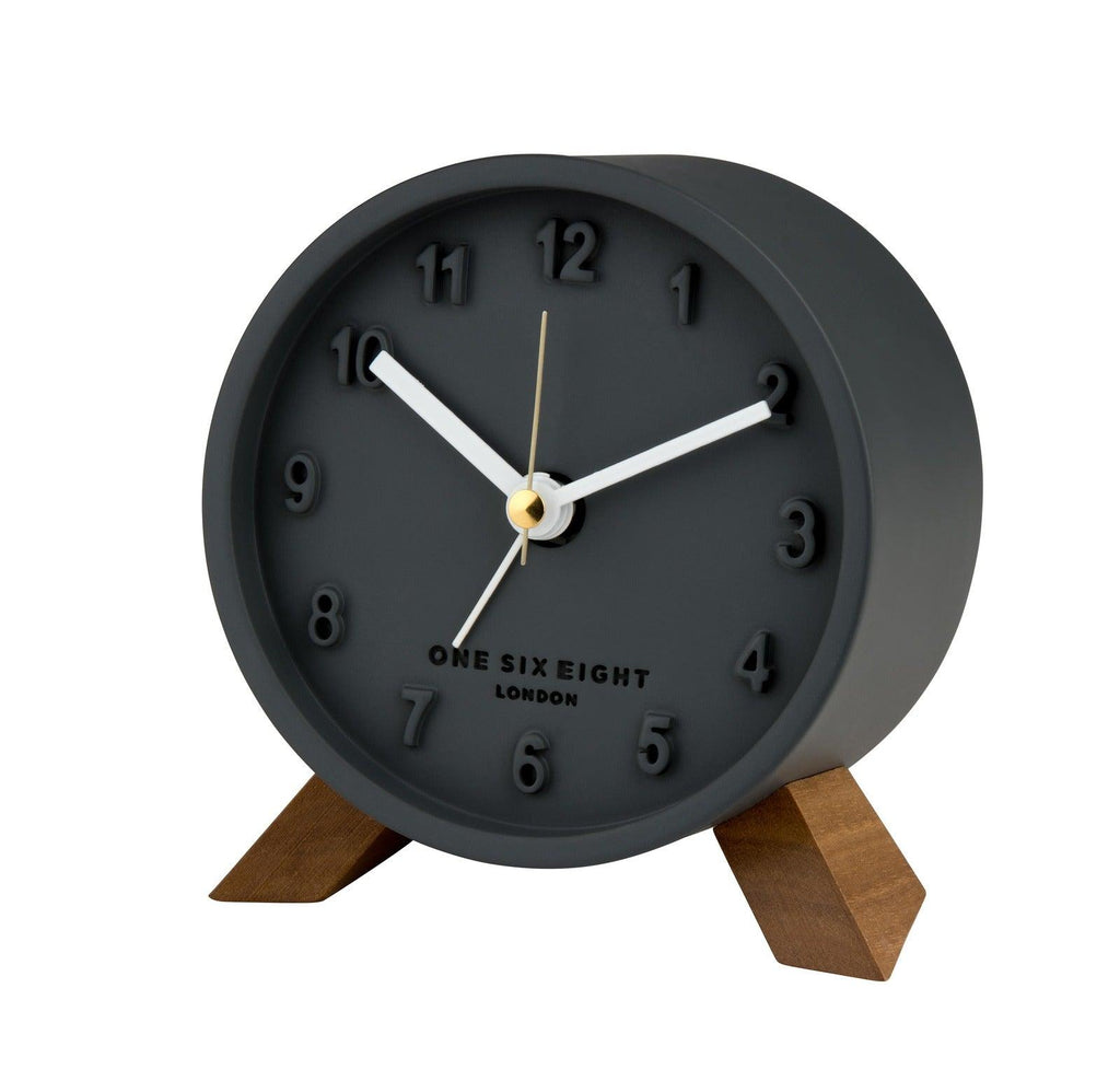 One Six Eight London  Jasmine Alarm Clock - Charcoal available at Rose St Trading Co