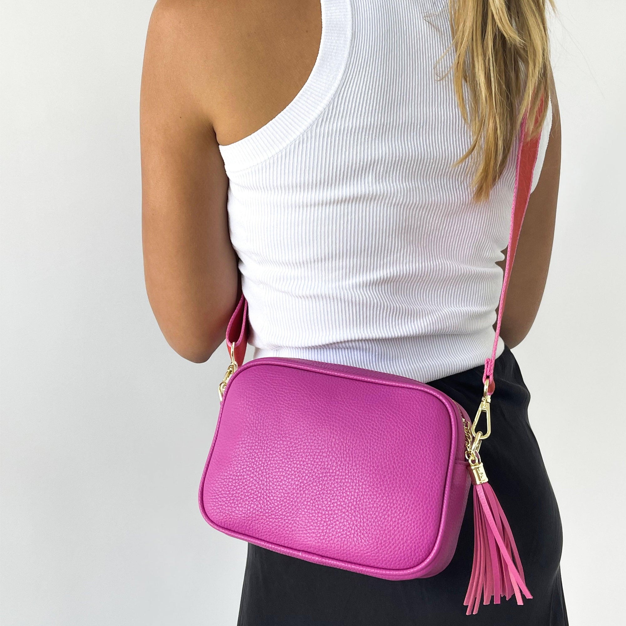 RSTC  Jenny Cross Body Bag - Bright Pink available at Rose St Trading Co