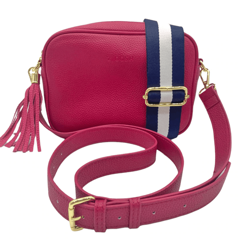 RSTC  Jenny Cross Body Bag | Raspberry available at Rose St Trading Co