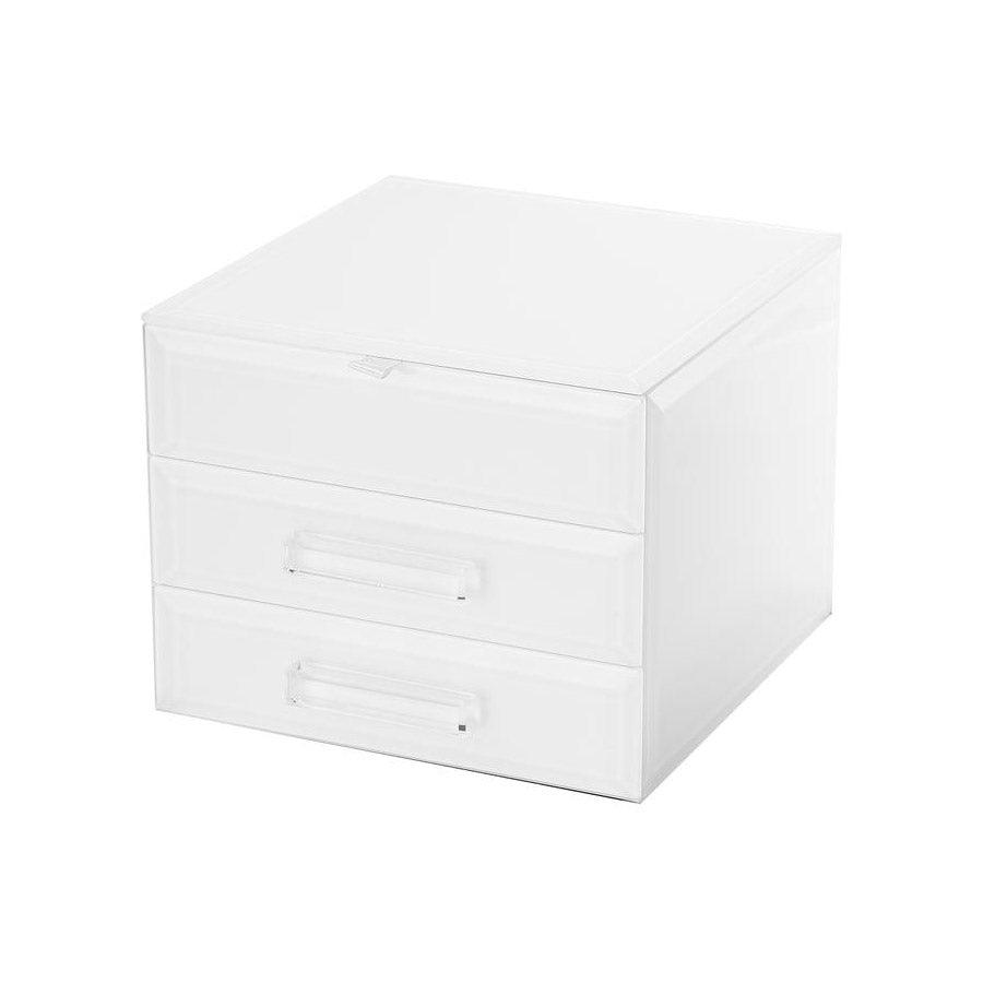 Rose St Trading Co  Jewellery Box -White Glass Small available at Rose St Trading Co