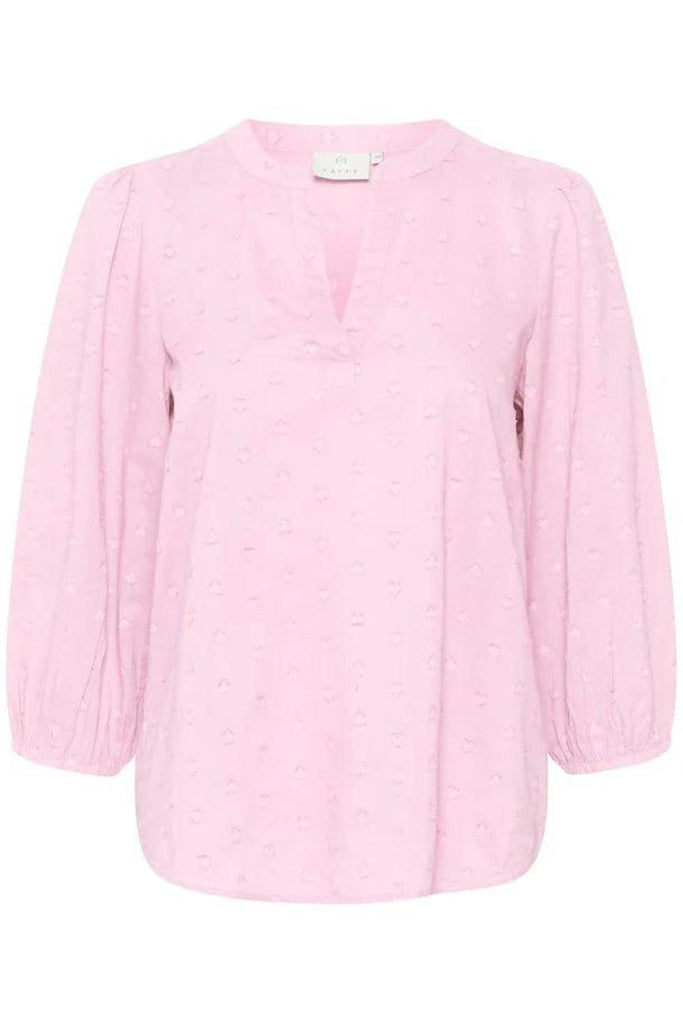 KAjollia Blouse | Pink Mist by Kaffe in stock at Rose St Trading Co