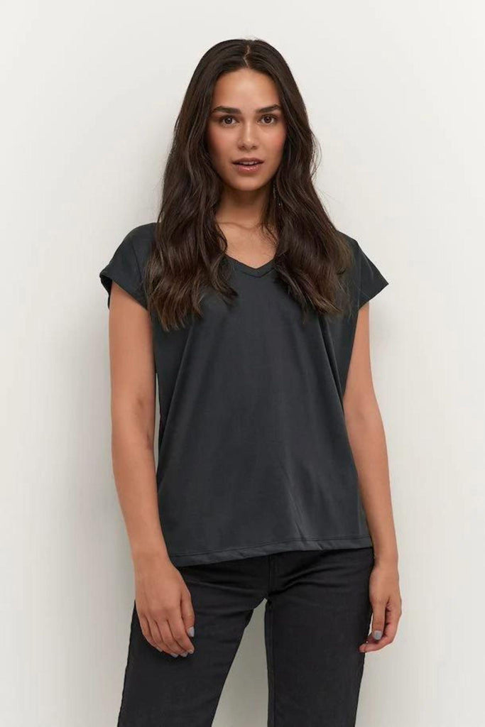 KAlise T-Shirt | Washed Black by Kaffe in stock at Rose St Trading Co