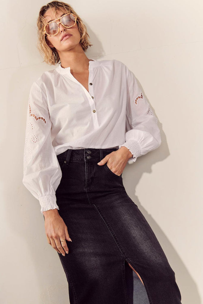 Kireina  Kate Skirt | Washed Black available at Rose St Trading Co