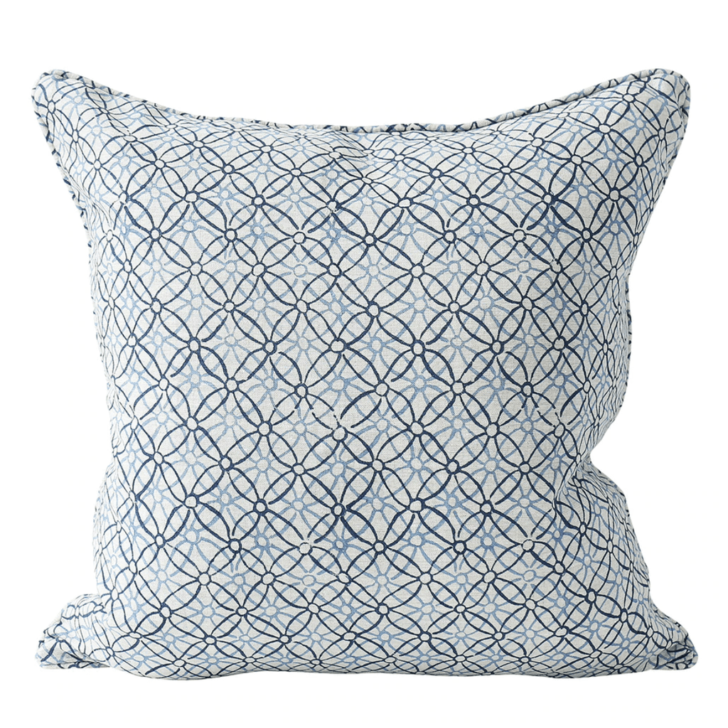Walter G  Koshi Azure Linen Cushion available at Rose St Trading Co