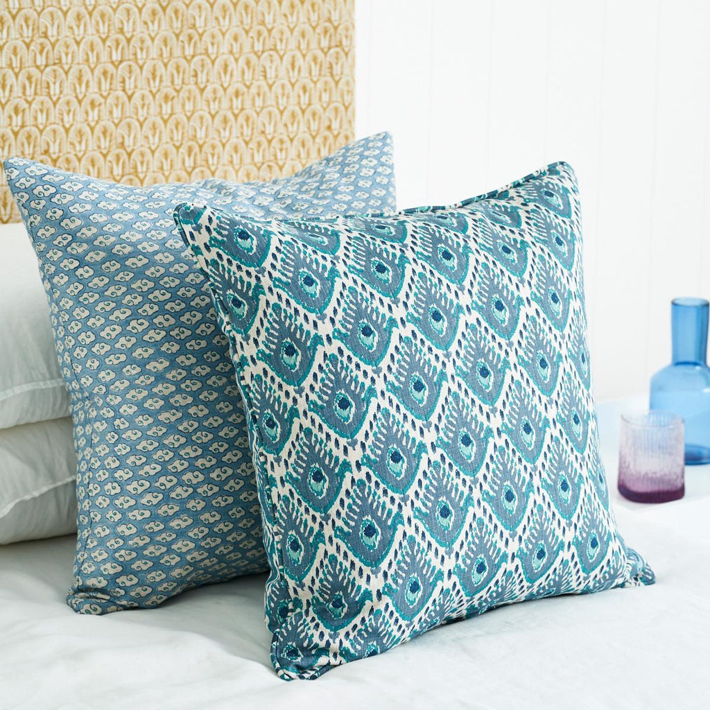 Walter G  Kumo Azure Linen Cushion | 50 x 50cm available at Rose St Trading Co