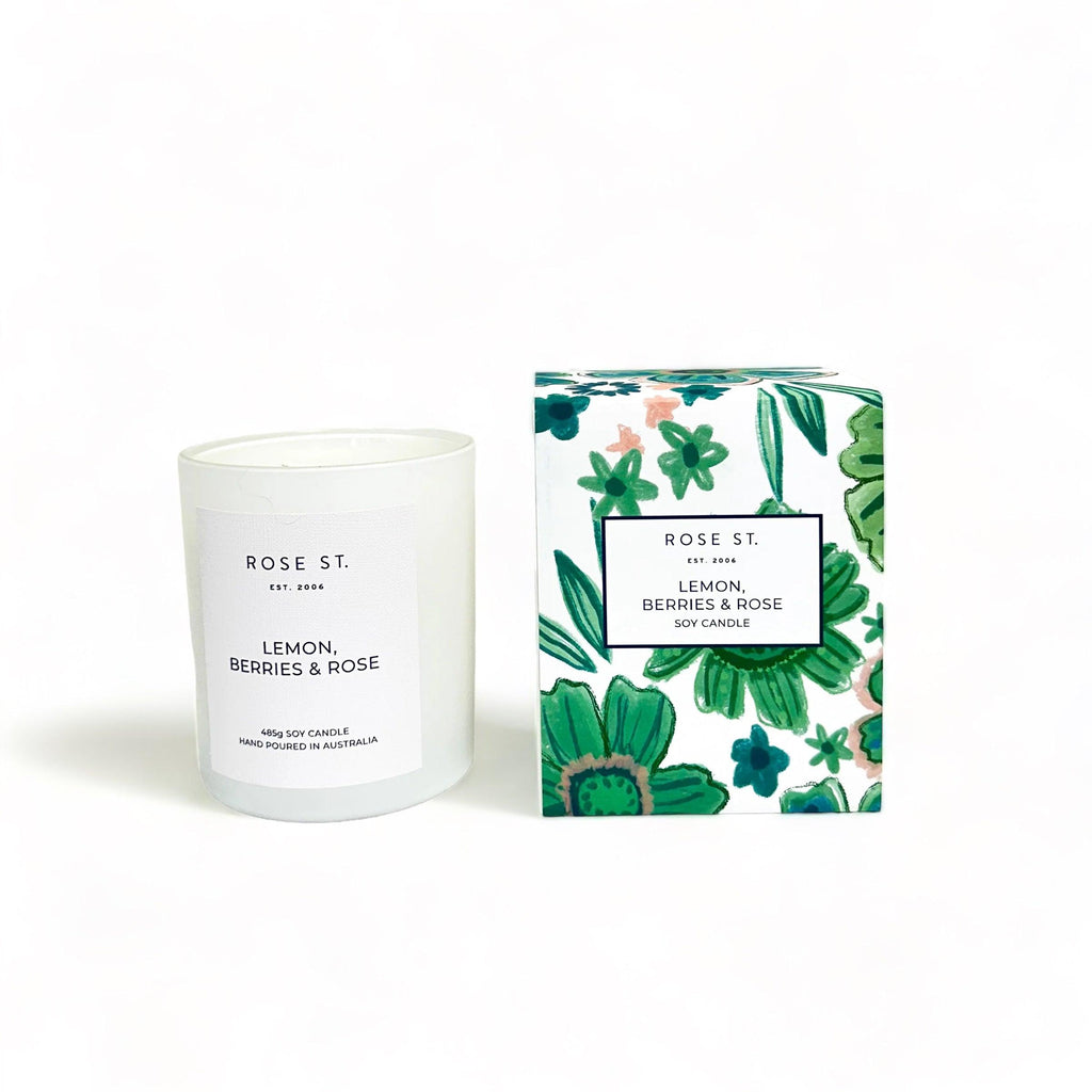 Large Candle | Lemon, Berries & Rose - Rose St Trading Co