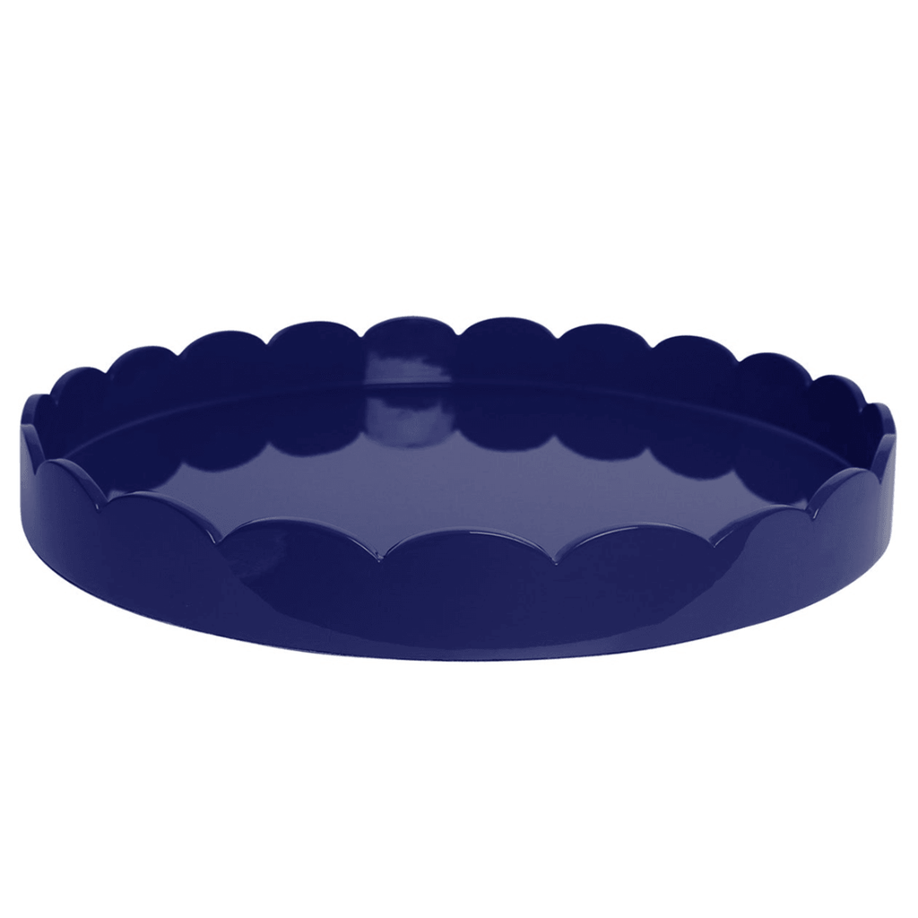 Addison Ross  Large Round Scallop Tray | Navy available at Rose St Trading Co