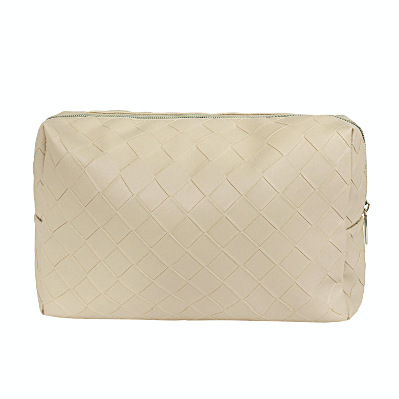 Tonic  Large Woven Beauty Bag | Sand available at Rose St Trading Co