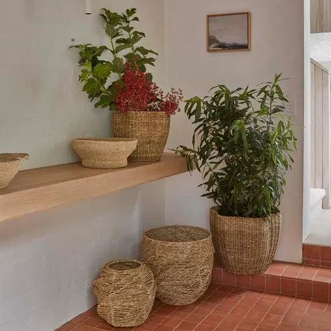 Lark Fluted Set Of 2 Baskets | Natural - Rose St Trading Co