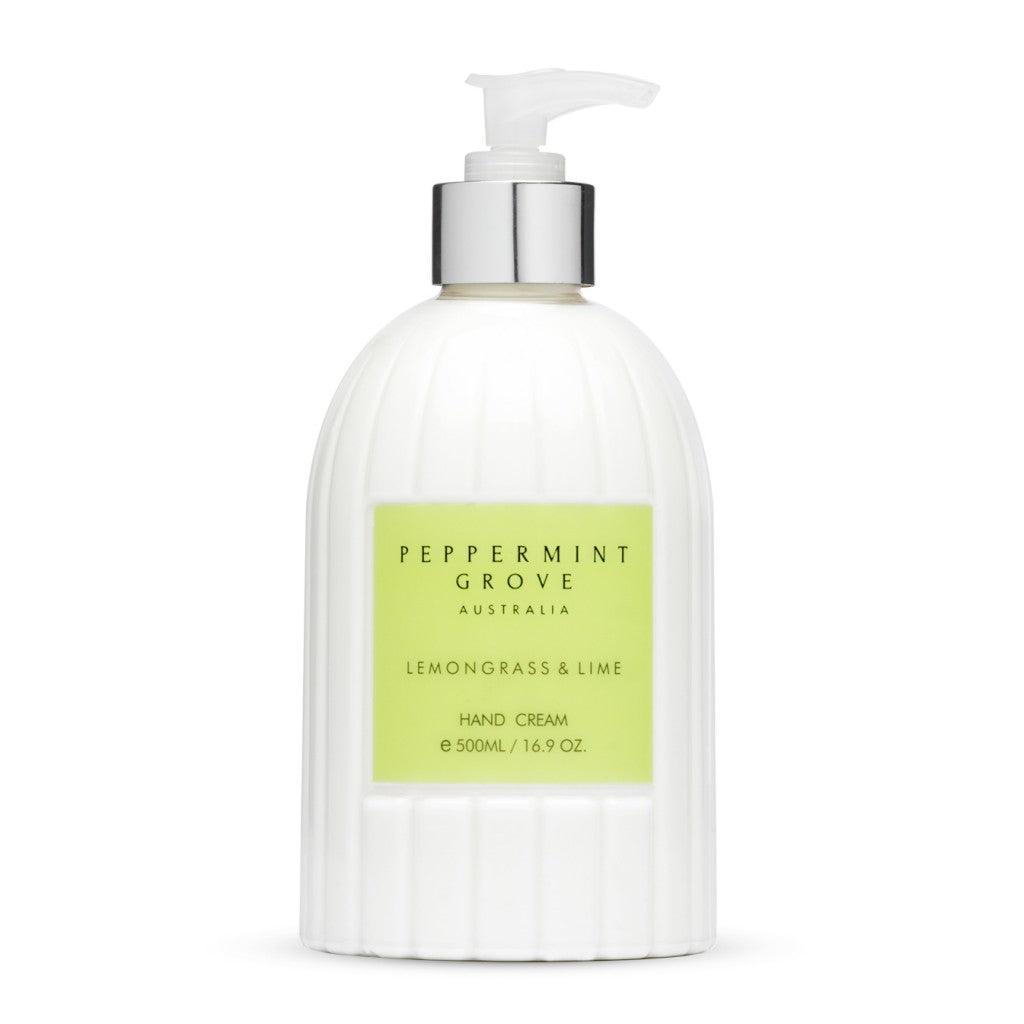 Peppermint Grove  Lemongrass + Lime | Hand Cream Pump available at Rose St Trading Co