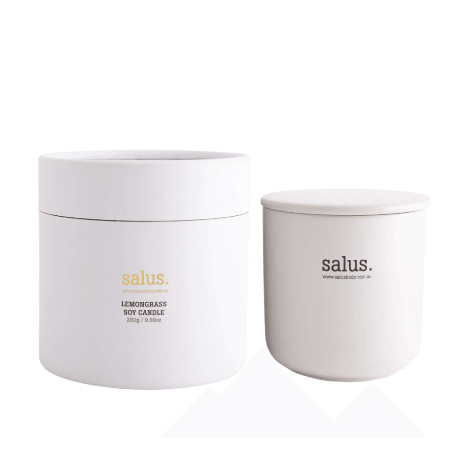 SALUS  Lemongrass Soy Porcelain Candle available at Rose St Trading Co