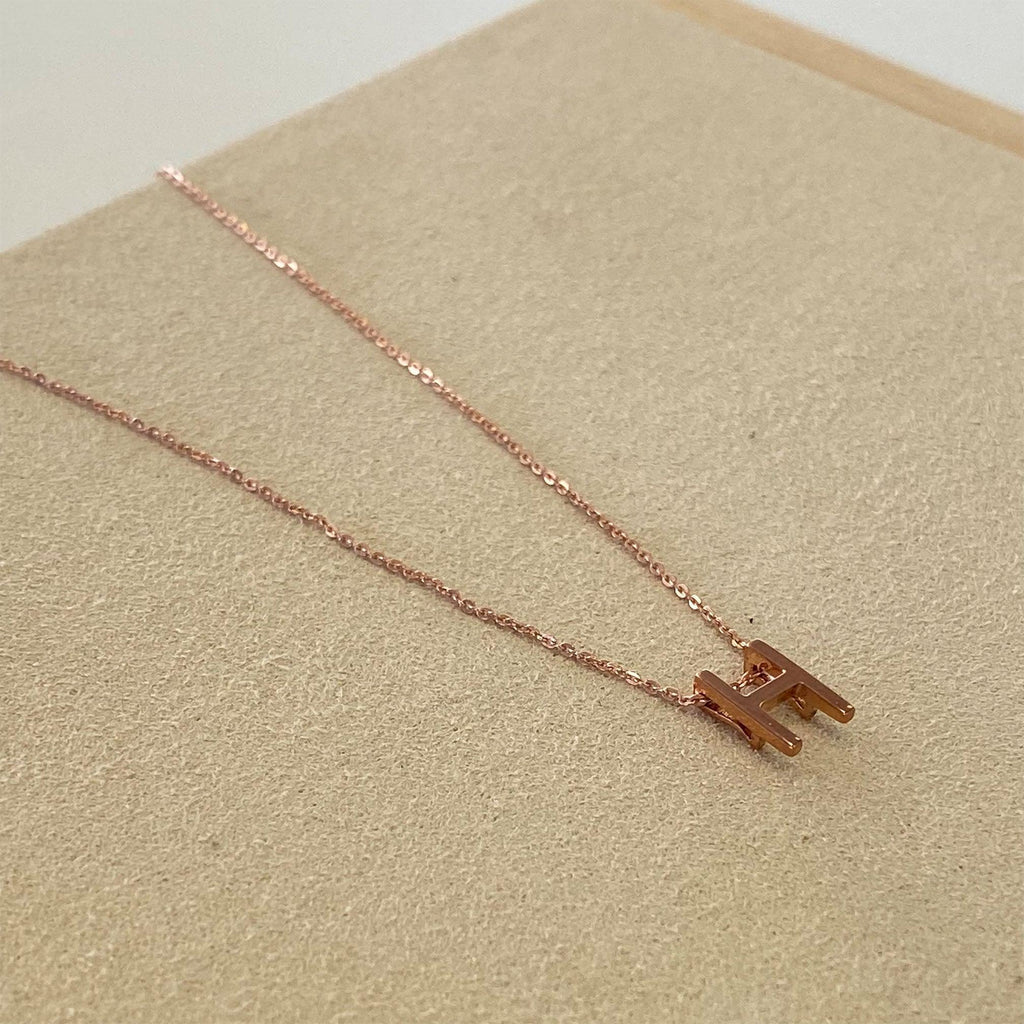 Linda Tahija  Letter Necklace | Rose Gold available at Rose St Trading Co
