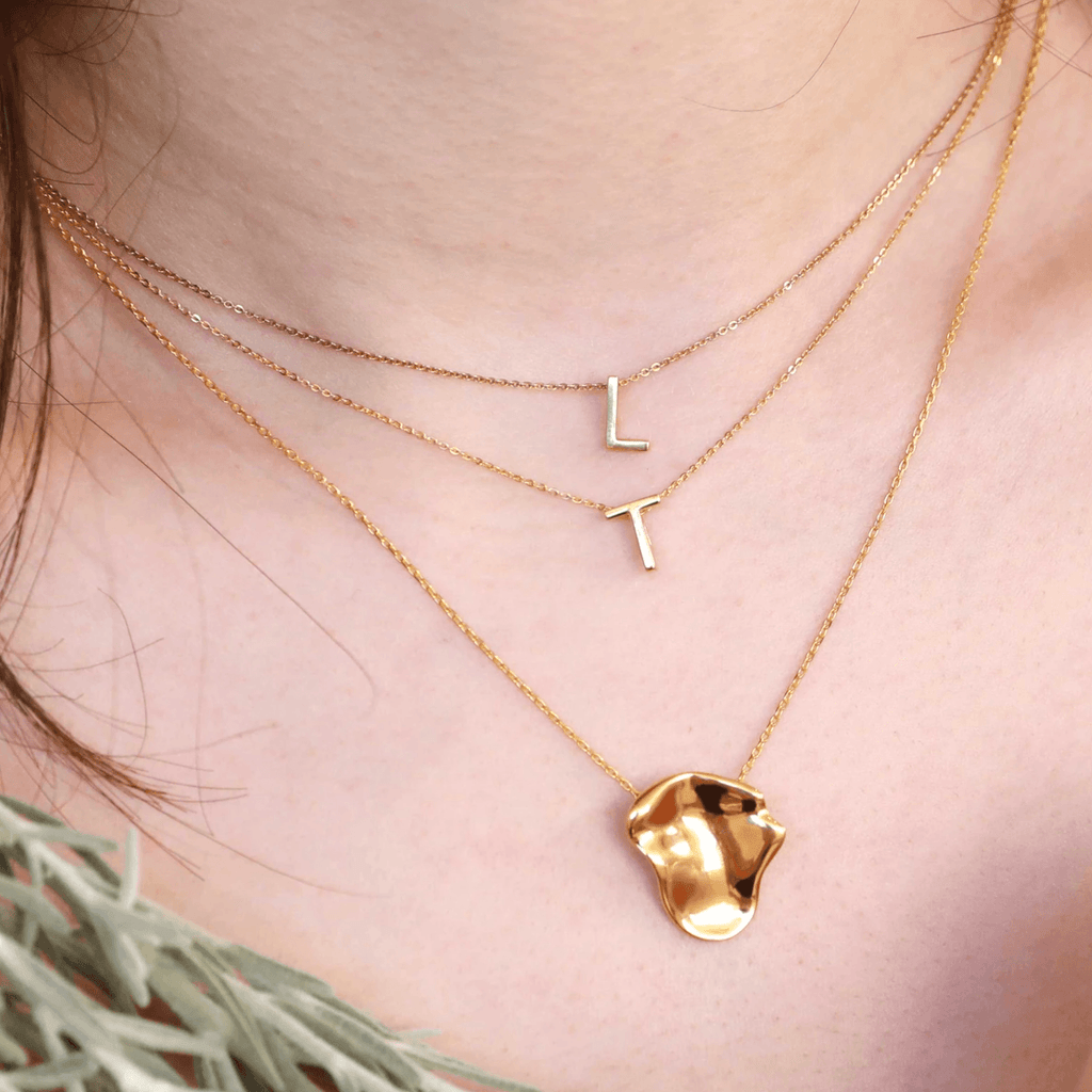 Linda Tahija  Letter Necklace | Rose Gold available at Rose St Trading Co