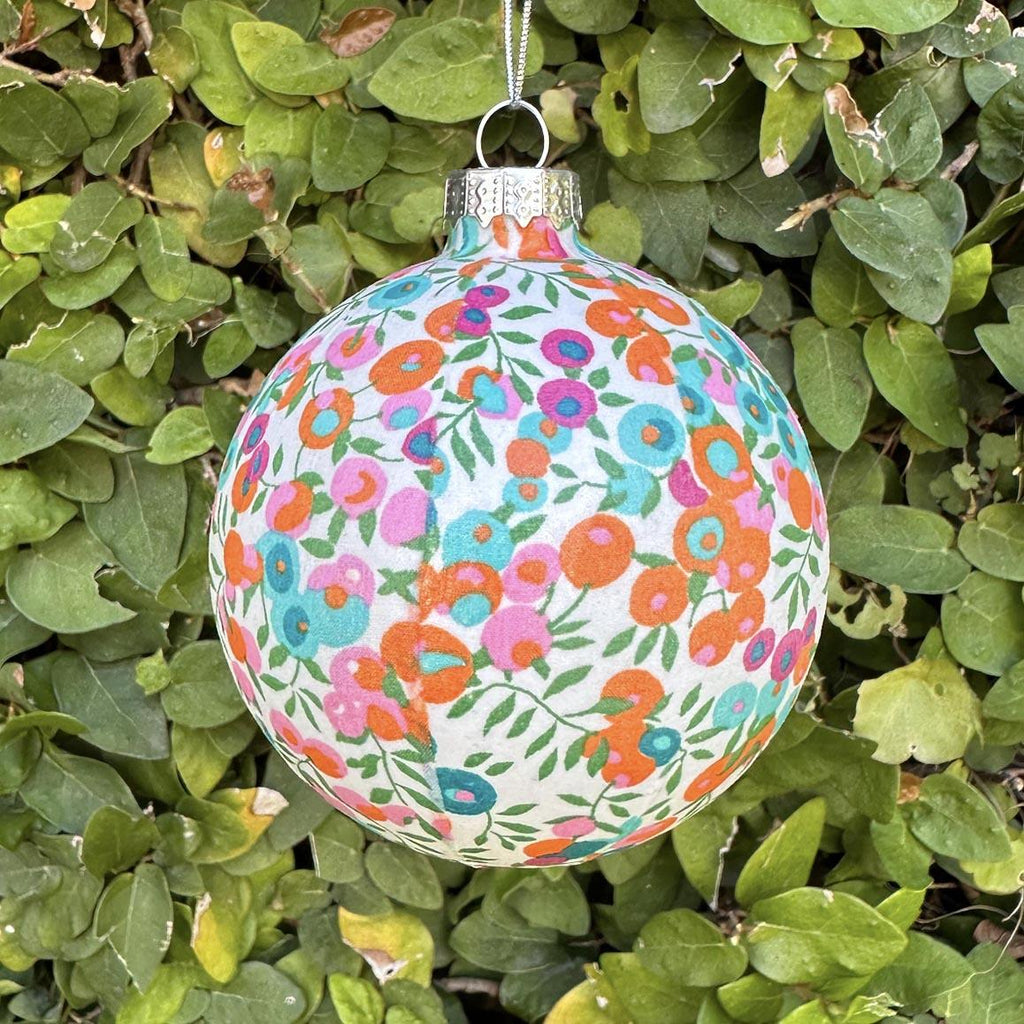 Liberty Christmas Bauble | Wiltshire Orange Turq - Rose St Trading Co