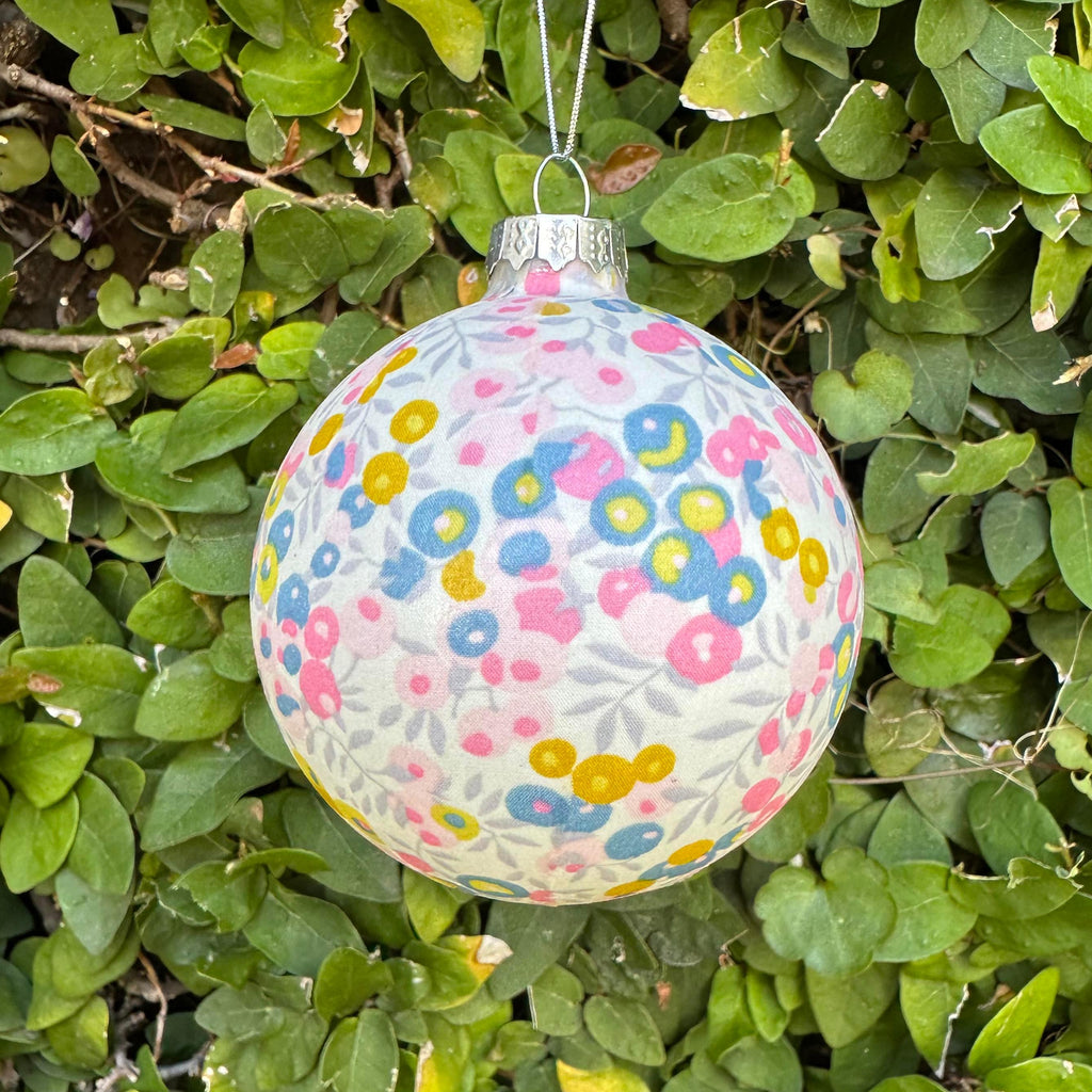 Liberty Christmas Bauble | Wiltshire Pink Blue - Rose St Trading Co