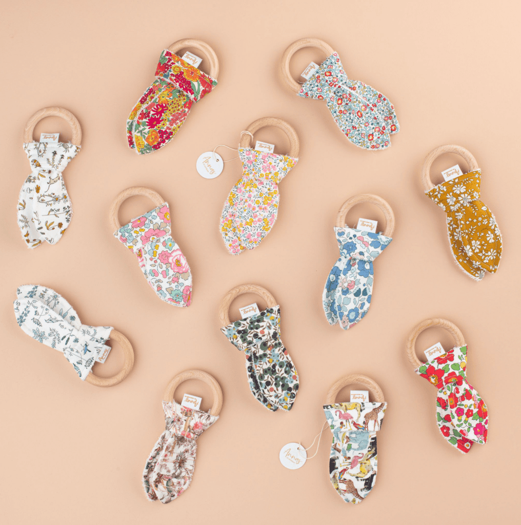 Annas of Australia  Liberty Print Bunny Teether available at Rose St Trading Co