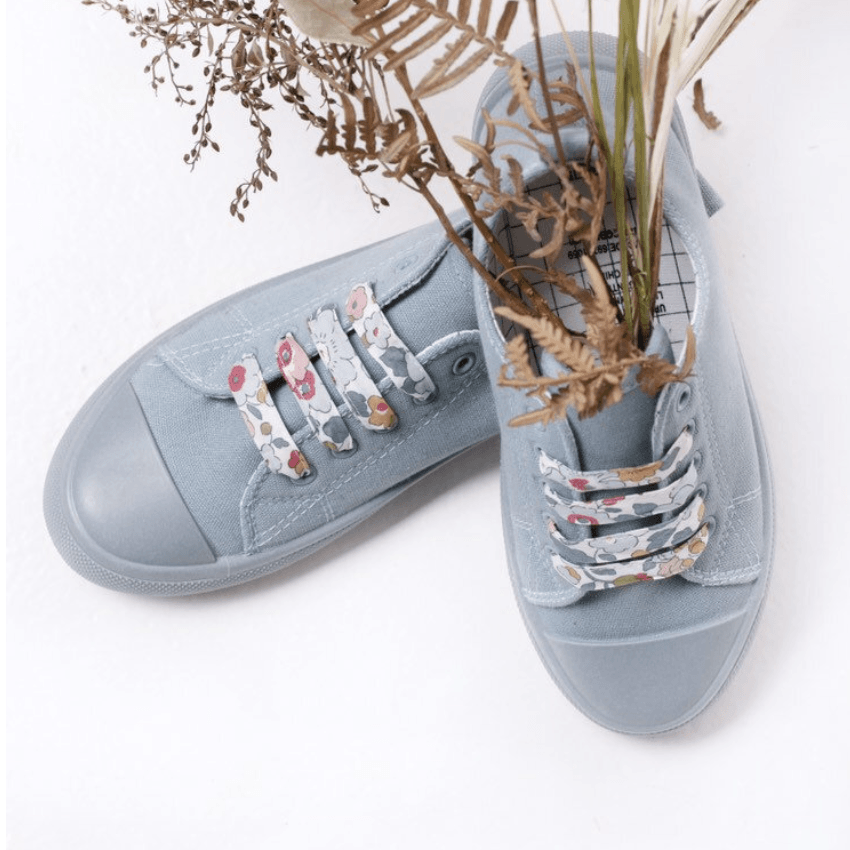 Pollen Australia  Liberty Shoe Laces | Betsy P (Grey) available at Rose St Trading Co