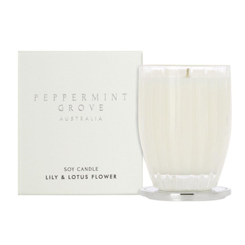 Peppermint Grove  Lily + Lotus Flower | Standard Candle available at Rose St Trading Co